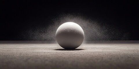 White Sphere in Motion: A Minimalist Abstract Photography