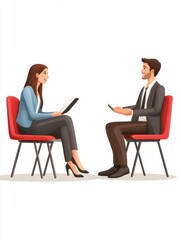 Fototapeta premium Recruitment and employment service. HR agency and headhunting company. Job interview, employment process, choosing a candidate concept. Vector isolated concept creative illustration