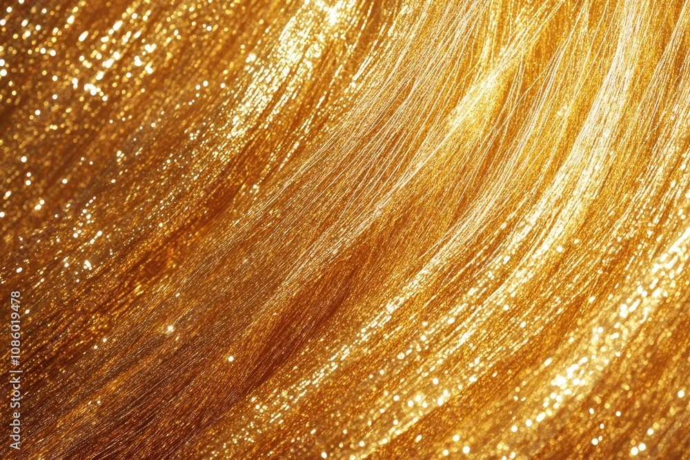 Poster close-up view of a shiny gold surface, suitable for highlighting objects or creating a luxurious atm