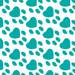 Seamless Paw Print Background