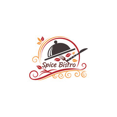 Classic Bistro Logo with Fork and Knife Motif