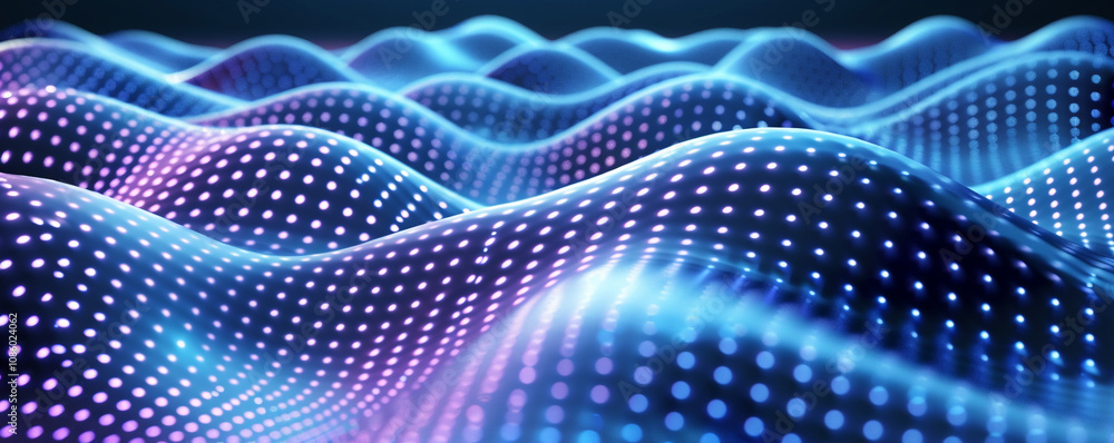 Aufkleber abstract 3d render background with lavender dots
