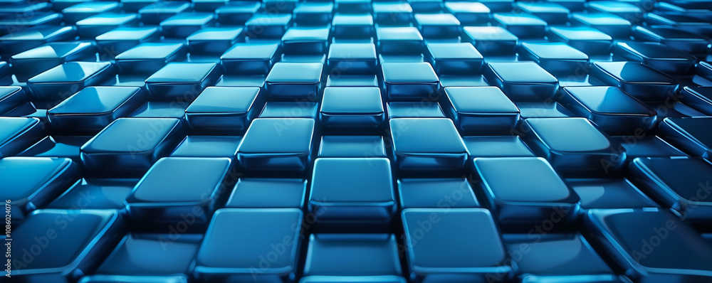 Poster light blue hexagonal abstract background 3d render