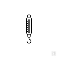 Spring Scale icon. Spring Scale Symbol sign for mobile concept and web design. Vector icon, Logo illustration, Vector graphics