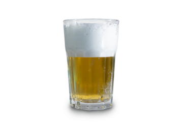 glass of beer isolated
