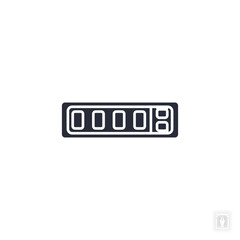 Odometer icon. Odometer Symbol sign for mobile concept and web design. Vector icon, Logo illustration, Vector graphics