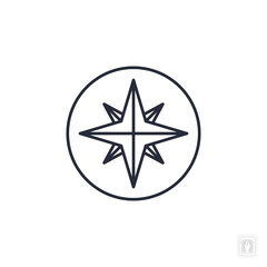Compass Rose icon. Compass Rose Symbol sign for mobile concept and web design. Vector icon, Logo illustration, Vector graphics