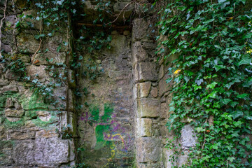 Dams to Darnley Country Park. Ruin of Waulkmill Glen. Appears on a map of 1852 as a roofless ruin....
