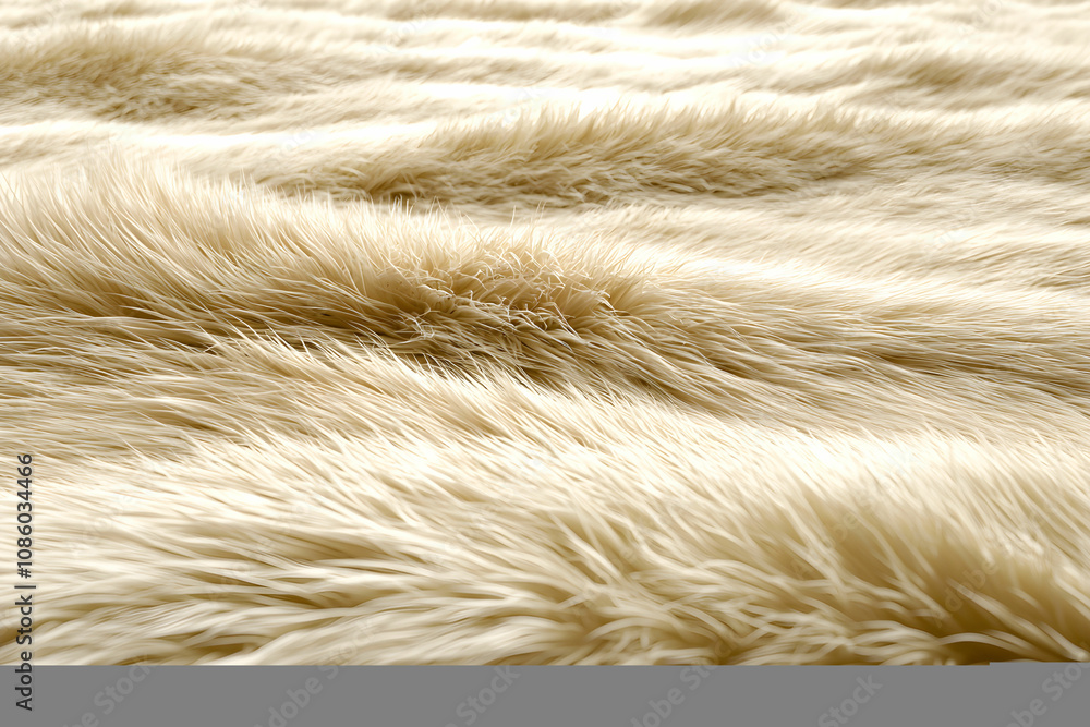 Aufkleber soft and fluffy texture of creamy faux fur fabric with gentle waves and undulating patterns perfect 