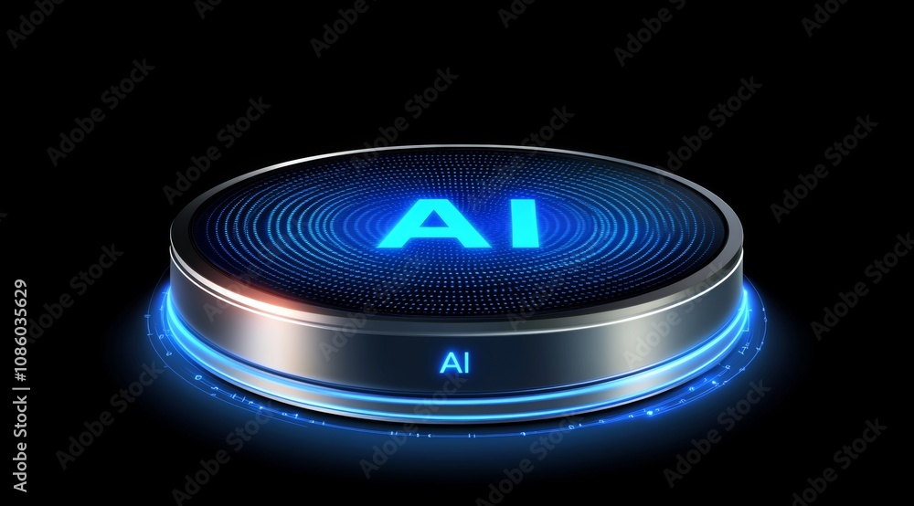 Aufkleber glowing blue holographic 