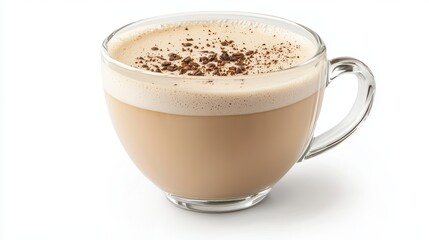 Obraz premium Cup of coffee latte isolated on white background with clipping path