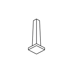 Black Striped Pillar Icon Design
