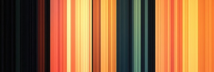 Obraz premium Halloween themed background with a spooky jack-o'-lantern and eerie vertical stripes in black and orange