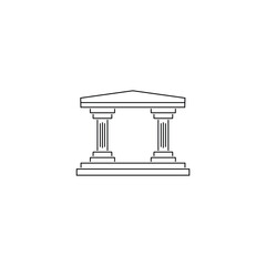 Black Striped Pillar Icon Design