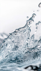 water effect, white background, only water