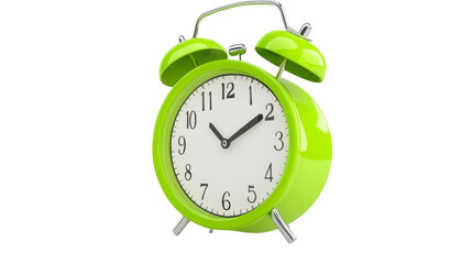 Green alarm clock transparent background