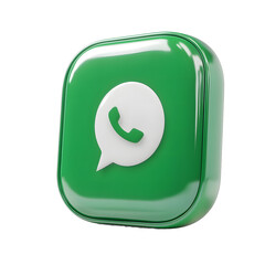 Whatsapp Logo 3D PNG isolated on transparent background © AiDesign