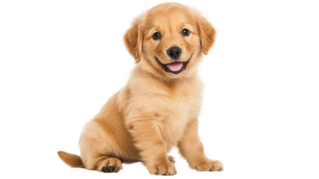 Golden retriever puppy transparent background