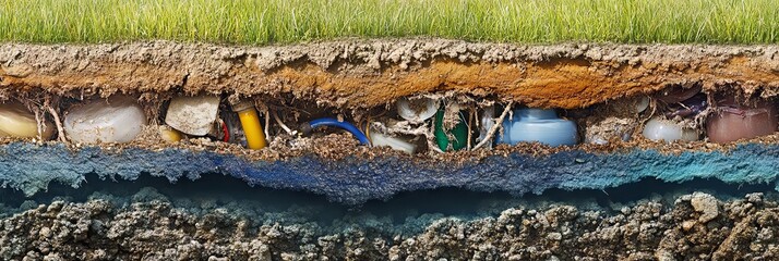 Hidden Pollution: A Cross-Section of Buried Plastic Waste