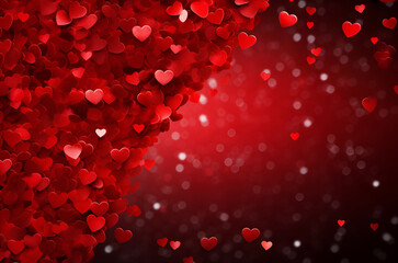 red hearts background