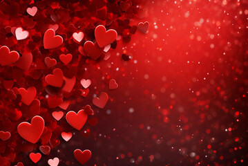red hearts background