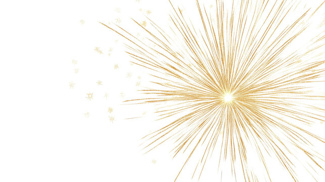 Yellow fireworks transparent background - Powered by Adobe