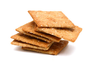 Cracker isolated on white background