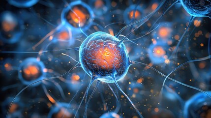 Neurons cells concept