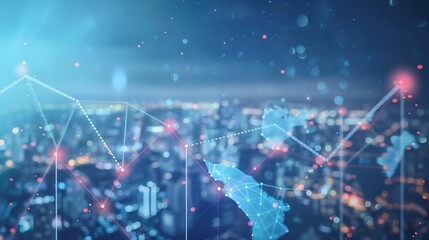 Image depicting business growth with a focus on digital transformation and business optimization Include visual elements of market entry strategy and geographic expansion