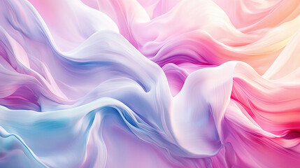 Obraz premium Abstract art with flowing pastel brushstrokes, emphasizing motion and soft blending, serene ambiance