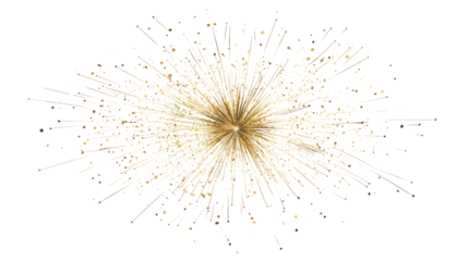 Yellow fireworks transparent background