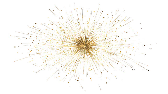 Yellow fireworks transparent background