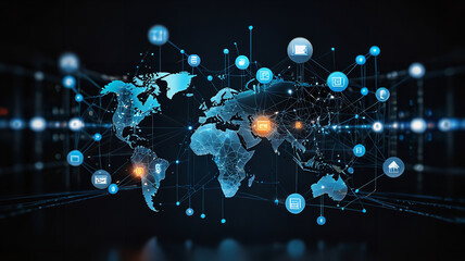 World Communication Business technology Networking