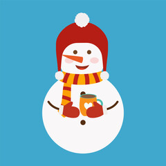 Charming Snowmen with Holiday Accessories. Christmas Decoration