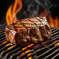 grilled meat on the grill