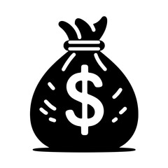 Money bag vector illustration isolated with dollar symbol for financial services, banking, and wealth management designs
