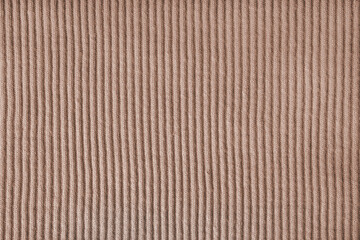 Jersey textile background , brown striped ridge tricot fabric. Cotton stockinet, pullover surface texture, textile structure, cloth surface, weaving of knitwear material. Wallpaper, backdrop.