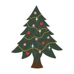 Beautiful Christmas Trees with Festive Decorations