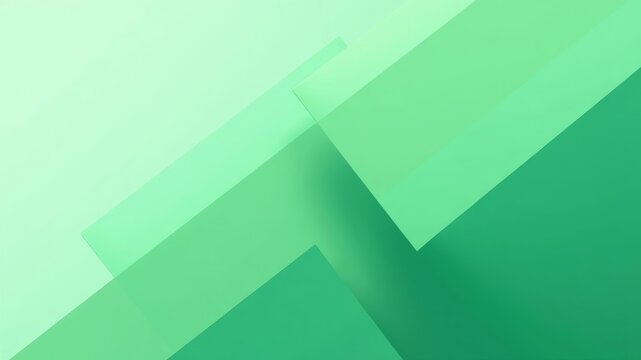abstract geometric composition of overlapping sage green rectangular shapes