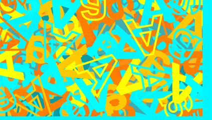 Abstract colorful alphabet letter A background