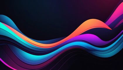 Dynamic abstract wave patterns in vibrant gold and purple digital art modern aesthetic visual depth creative concept