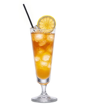 arnold palmer cocktail isolated on white or transparent background, tea