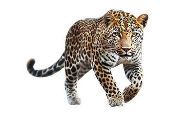 A leopard isolated on white, png