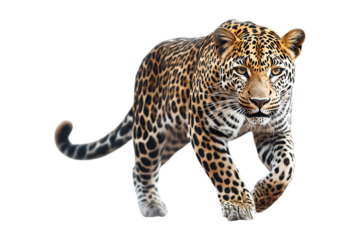 A leopard isolated on white, png