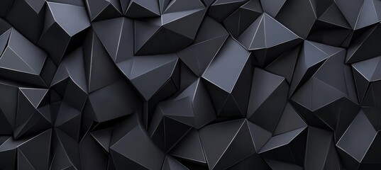 Vector Graphic of Geometric Shapes on Black Background