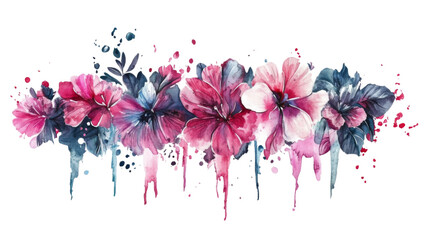 Flower banner transparent background
