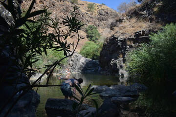 hiker in the mountains