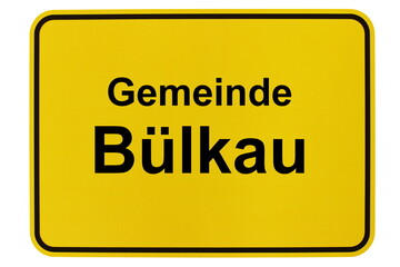 Illustration eines Ortsschildes der Gemeinde Bülkau in Niedersachsen