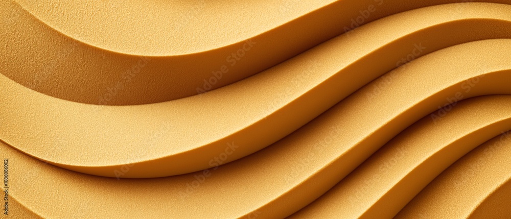 Poster series of curved lines in a sandy color. the lines are arranged in a way that creates a sense of mov