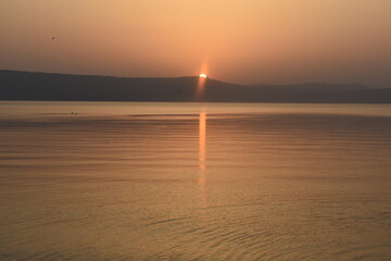sunset on the sea